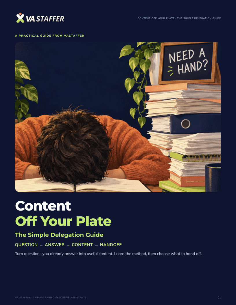 Cover of Content Off Your Plate: The Simple Delegation Guide