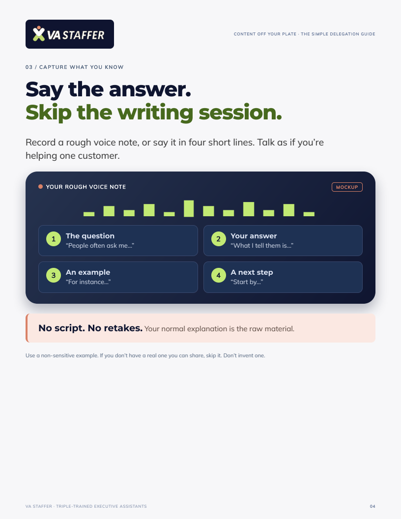 Voice-note framework page
